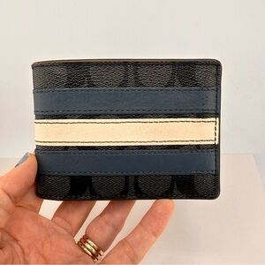 Coach Men's Slim Billfold Leather Wallet